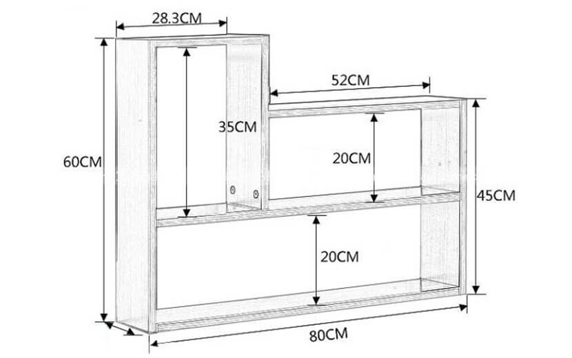 Kệ gỗ trang trí KG-03