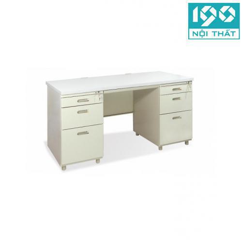 Bàn sắt liền hộc 190 BS14H3-LV màu vân gỗ